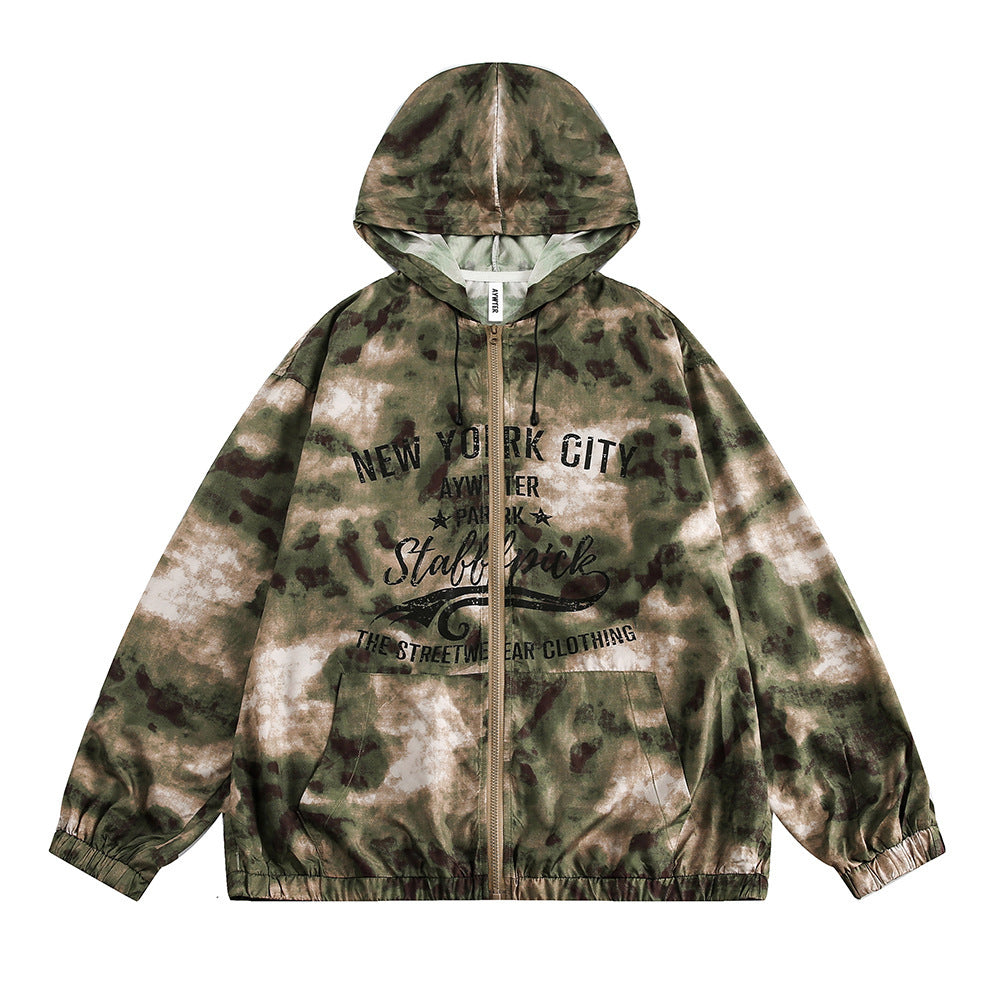 Hooded Camouflage Sun Protection Clothing For Men