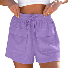 Summer Drawstring Shorts With Pockets Casual Sports Pants Womens Clothing